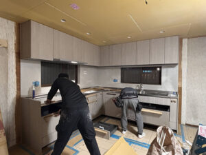 京田辺市　キッチンリフォーム　施行中