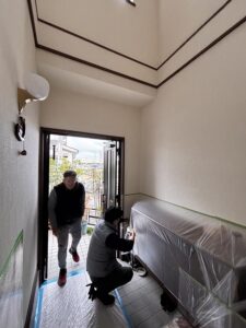 京都　城陽市　浴室リフォーム　施行中