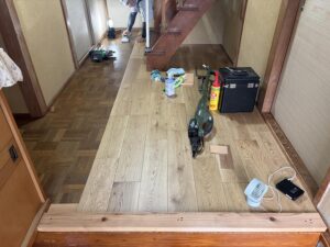城陽市　浴室・内装リフォーム　施行中