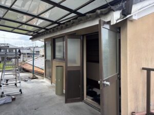 京都　城陽市　樋リフォーム　施行中