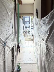 城陽市　水まわりリフォーム　施行中　